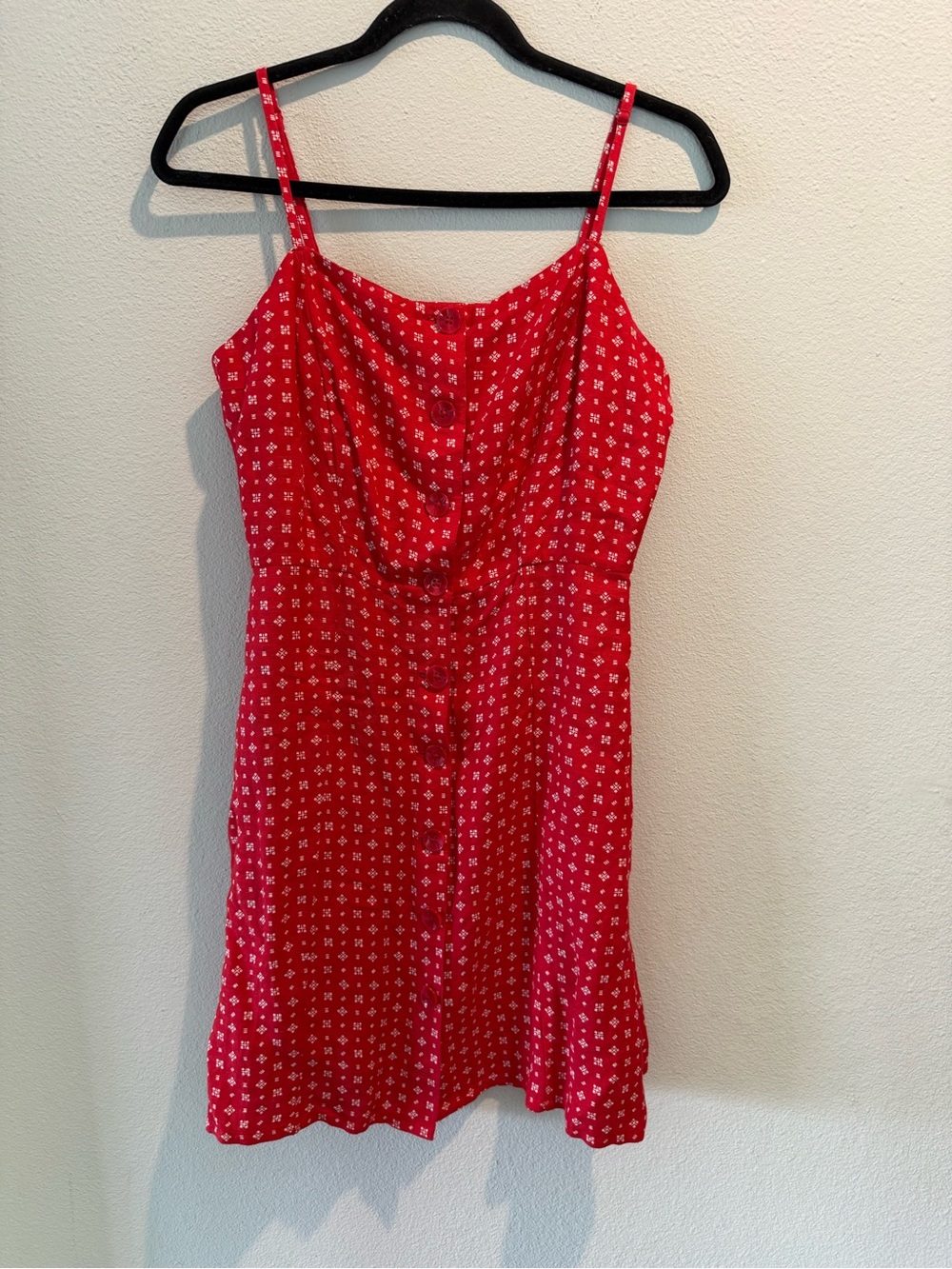 Volcom Red Floral Spaghetti-Strap Dress